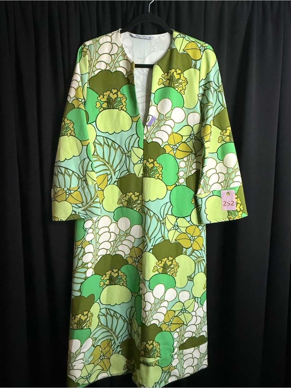 Vintage Green Floral Dress